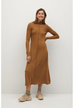 Rochie midi cu guler inalt Almi - Maro scortisoara