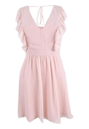 Rochie scurta cu detalii cu volane -