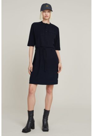 Rochie scurta cu croiala dreapta - Albastru ultramarin