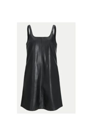 Rochie dama - 304511561 - Piele ecologica - Negru - Negru
