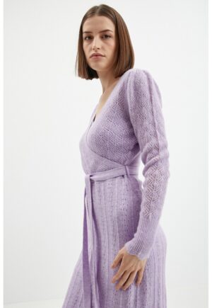Rochie petrecuta din tricot fin - Lila