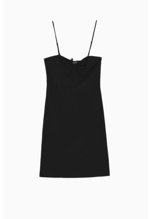 Rochie mini regular fit - Negru