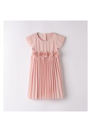 Rochie eleganta din voal cu aplicatii florale pentru fete -  0.8273 - Piersica - Piersica