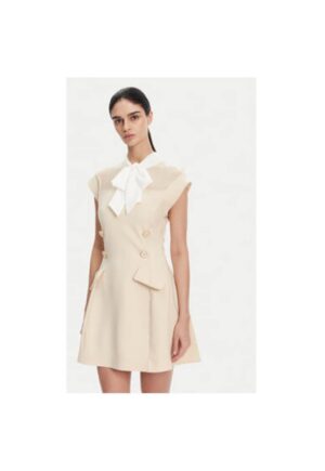 Rochie dama  AFJJJKP - Poliester - Ecru