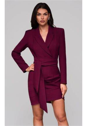 Rochie eleganta midi  LA-OM-DLR166 - Bordeaux