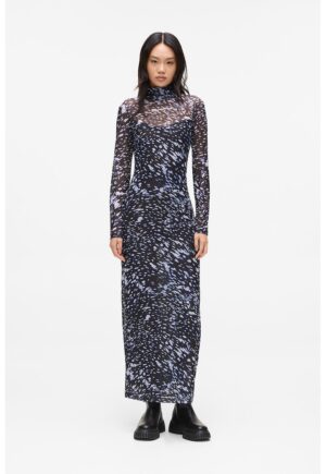 Rochie maxi transparenta - Alb/Albastru