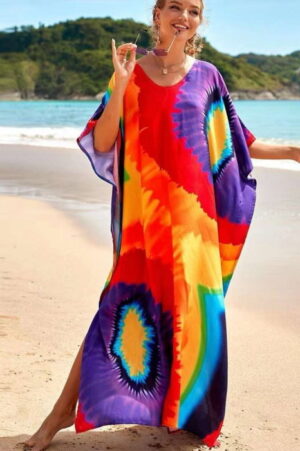 Rochie boema de plaja lunga oversize