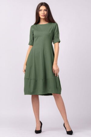 Rochie lalea cambrata din jerseu punto milano