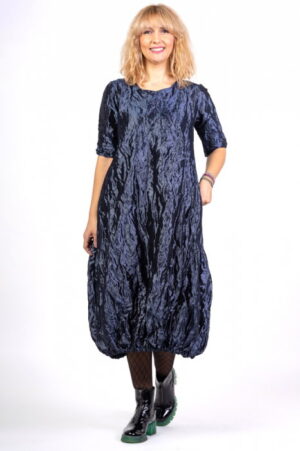 Rochie lunga gogosar din tafta cu memorie