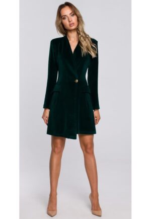 Rochie - Bumbac/Poliester - Negru. - Verde