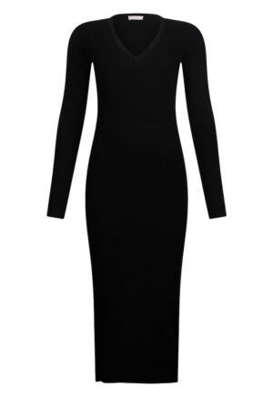 Rochie bodycon cu strasuri - Negru