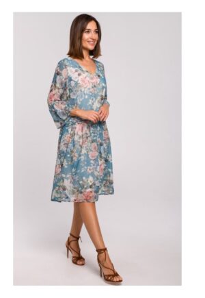 Rochie din sifon cu talie coborata - model 4
