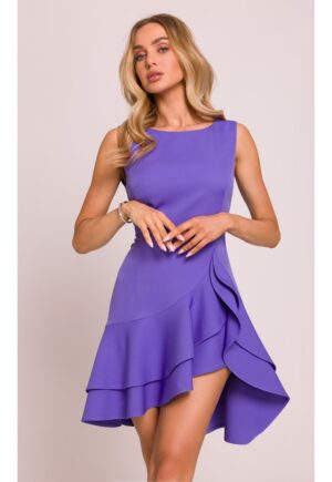 Rochie cu volane -  Violet deschis -
