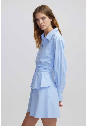 Rochie scurta cu aspect 2-in-1 - Albastru deschis