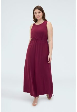 Rochie lunga cu detaliu metalic - Violet tyrian