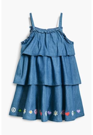 Rochie scurta cu design grafic - Albastru deschis