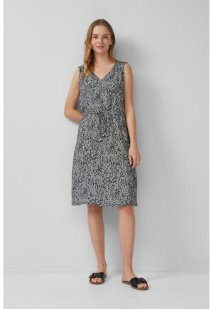 Rochie fara maneci cu talie ajustabila - Alb/Negru