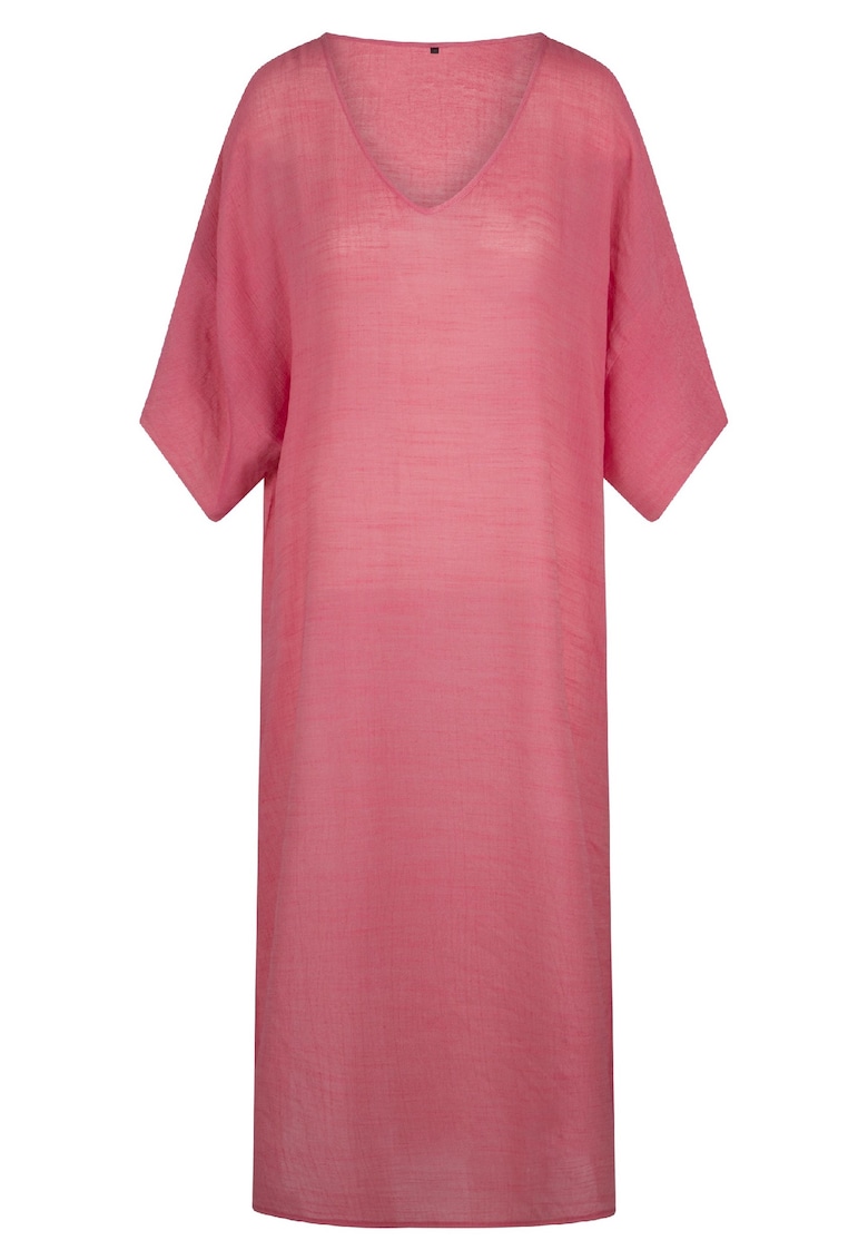 Rochie dreapta lunga cu slituri laterale 31485 - Roz