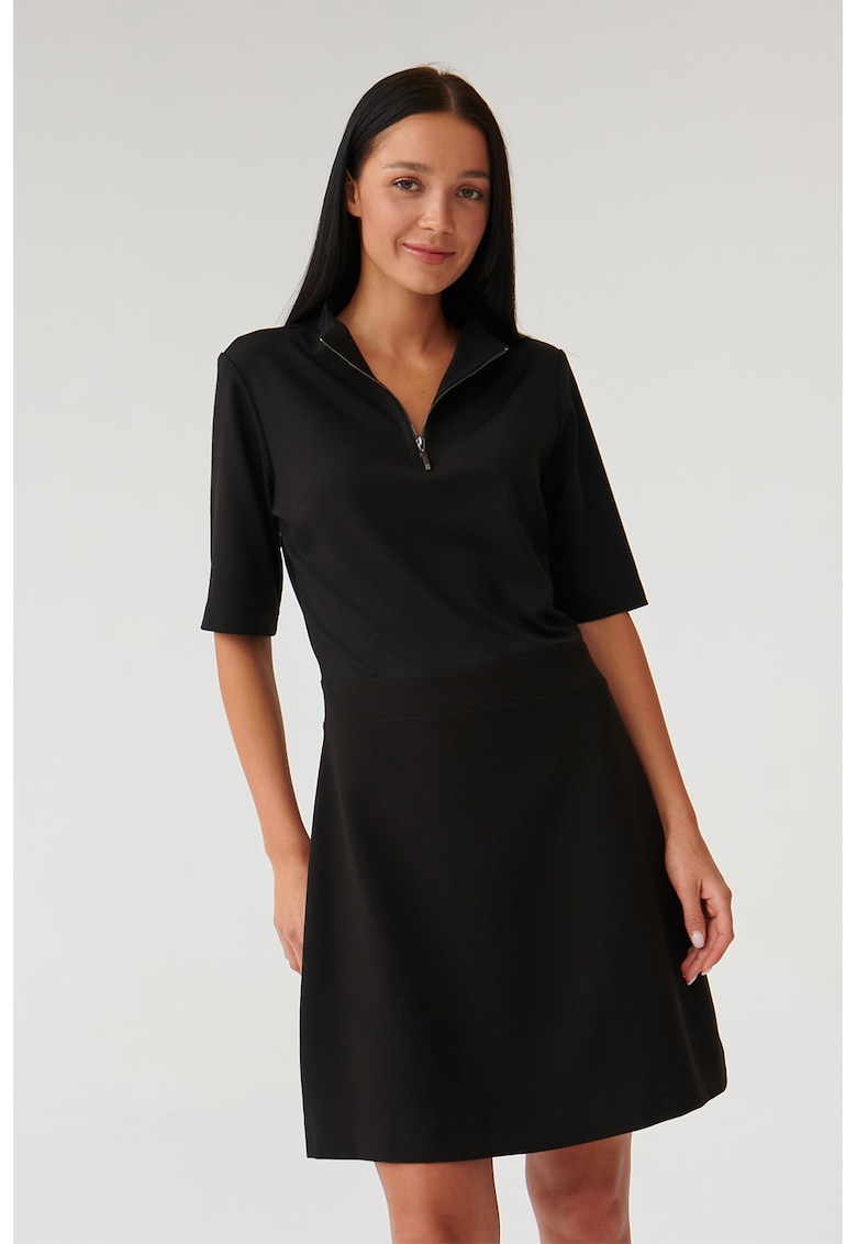 Rochie cu fenta cu fermoar Manama - Negru