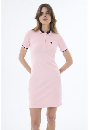 Rochie polo cu detalii contrastante