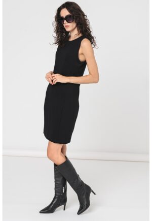Rochie scurta din amestec de modal - fara maneci - Negru