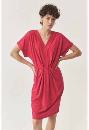 Rochie scurta cu decolteu in V - Rosu