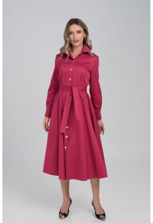 Rochie-camasa cu cordon Jule - Fucsia