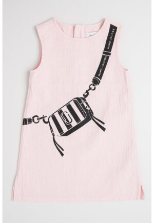Rochie cu imprimeu - Negru/Roz pastel