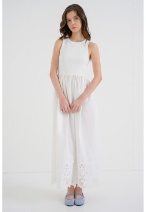 Rochie din amestec de bumbac organic Cady - Alb optic