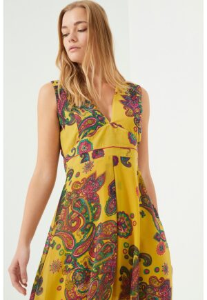 Rochie cu insertie crosetata - Multicolor