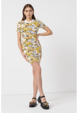 Rochie cambrata cu model logo