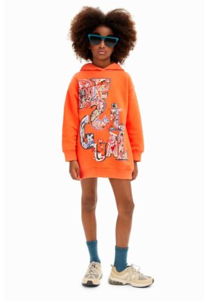 Rochie sport de bumbac - Portocaliu