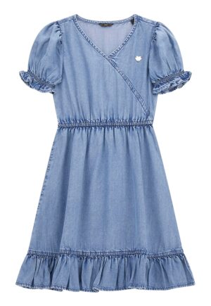 Rochie din amestec de lyocell cu croiala A - Albastru lavanda