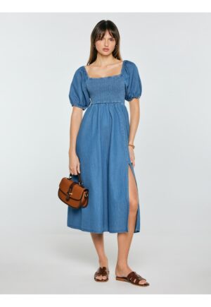 Rochie evazata cu maneci bufante Roslyn
