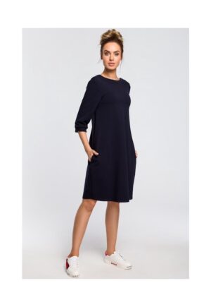 Rochie de trening cu decolteu la spate - albastru marin - Albastru