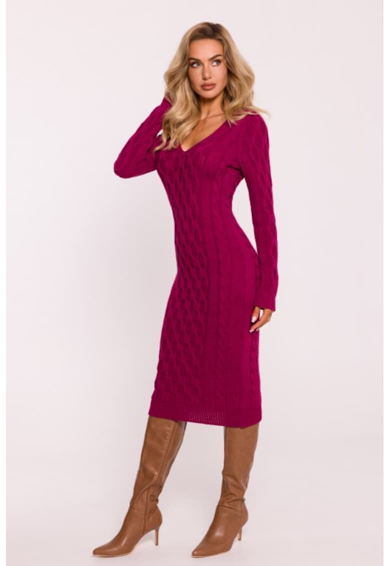 Rochie tricotata cu decolteu in V - One Sizeqwdxz