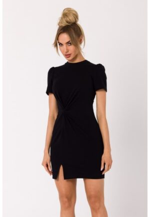 Rochie mini din bumbac - - Negru