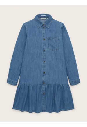 Rochie din denim cu maneca lunga