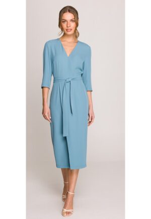 Rochie cu model petrecut -  Albastru-