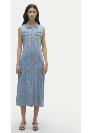 Rochie dama -  Albastru - Bumbac