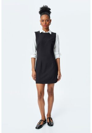 Rochie mini fara maneci - Negru