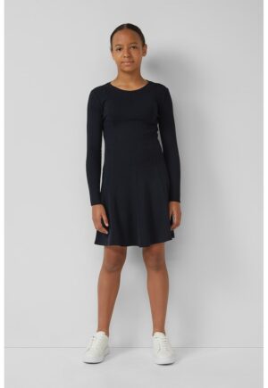 Rochie scurta evazata cu decolteu rotund - Negru