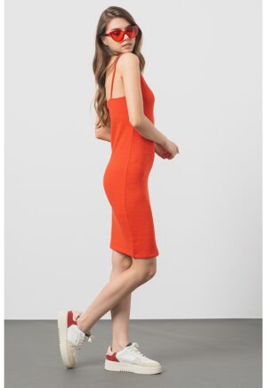 Rochie slim fit cu croiala bodycon - Rosu vermillion