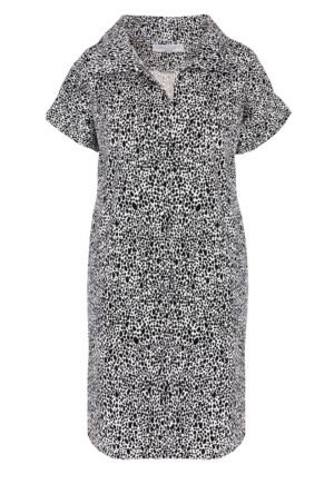 Rochie din amestec de bumbac cu model - Gri