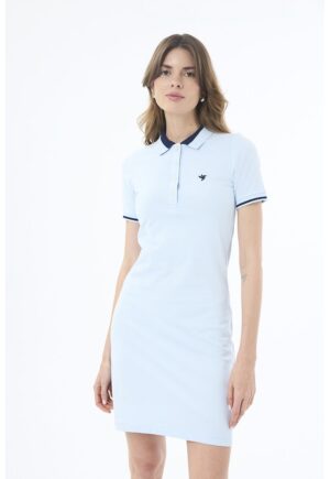 Rochie polo cu detalii contrastante