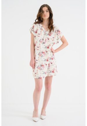 Rochie dreapta cu imprimeu floral - Multicolor