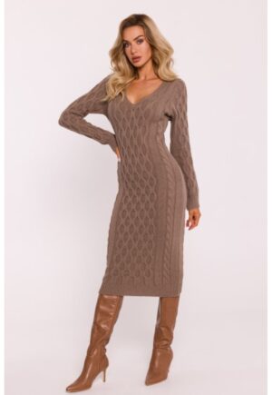 Rochie tricotata cu decolteu in V -  One Sizeqwdxz