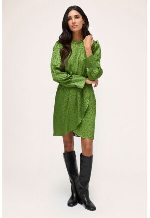 Rochie cu maneci bishop - Verde deschis