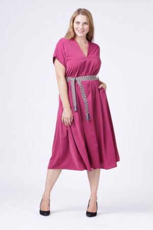 Rochie A-line bordo