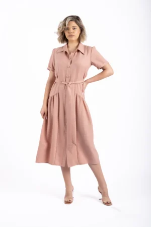 Rochie tip camasa din vascoza